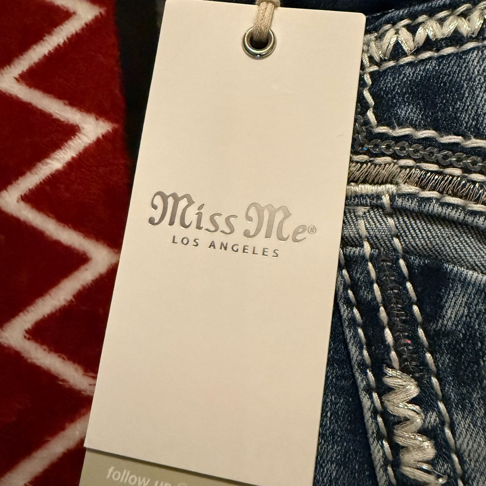 Miss Me Blue Boot Cut Jeans Classic Style - Picture 7 of 15
